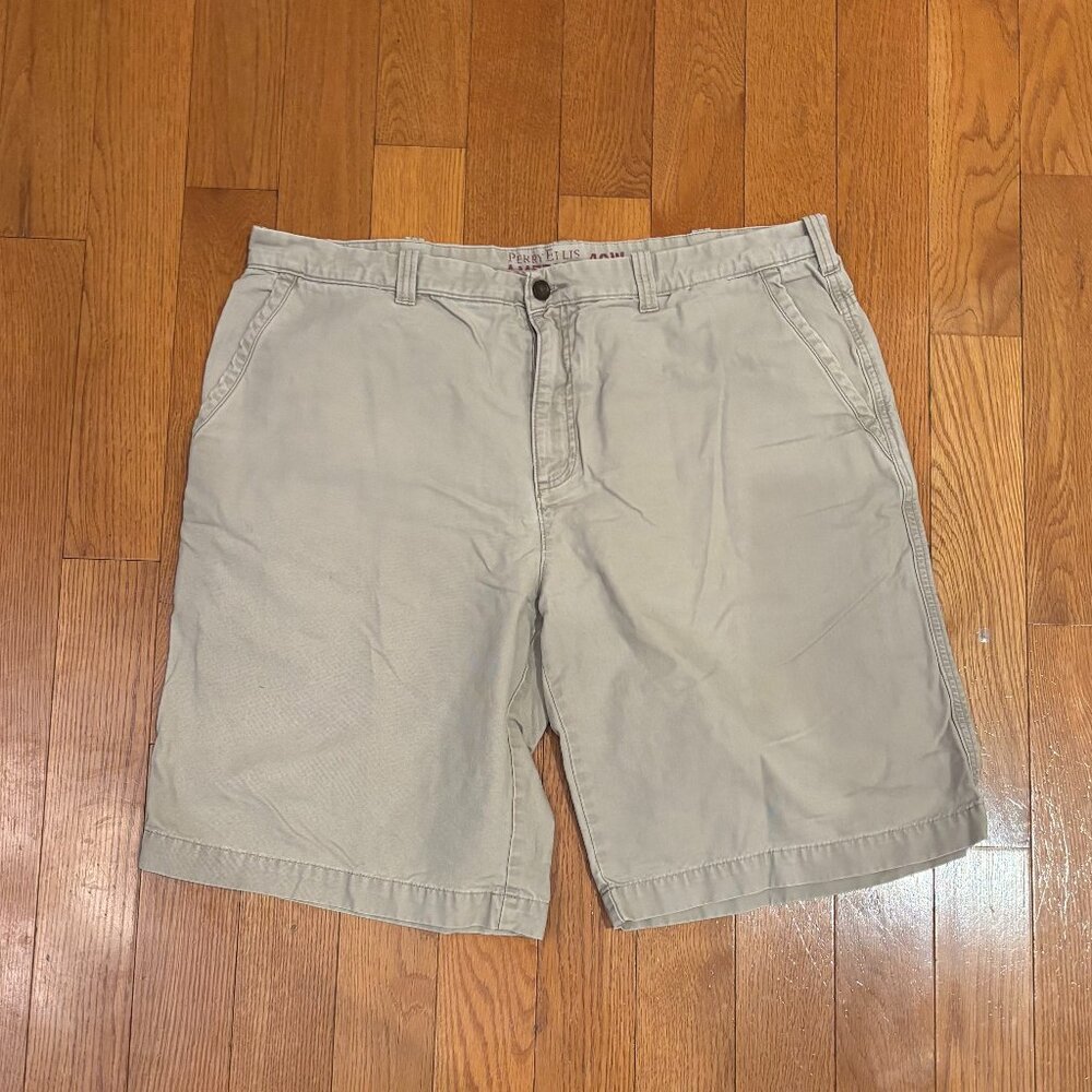 Perry Ellis America Tan Canvas Shorts